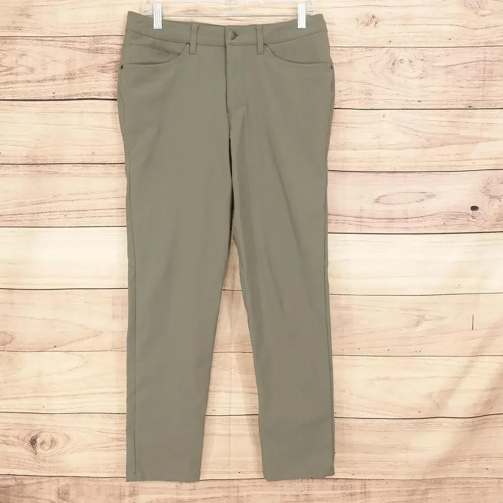 Lululemon ABC Pants Mens 31 Green Slim Fit Stretch Casual WARPSTREME
